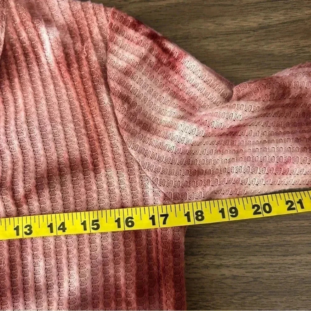 Warehouse One Boho Tie-Dye Open Front Cardigan XS Rust Watercolor Tunic ❤️ - Picture 8 of 10